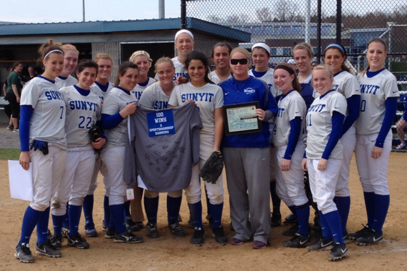 Softball Takes Two as Coach Skelton Earns 100th Career Victory