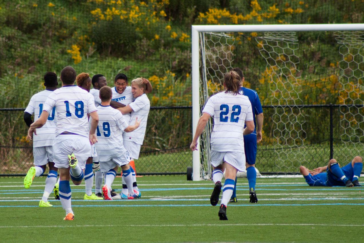 Exciting Finish Propels Men’s Soccer to 2-1 NEAC Victory in OT